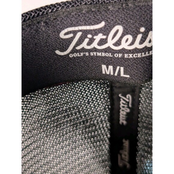 Titleist Footjoy FJ Tour Pro V1 Performance Mesh Golf Hat, Black White, Size M/L - Picture 7 of 8